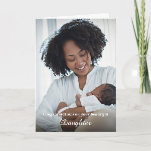 Congratulations Mum Dad  New Baby Photo Custom Card
