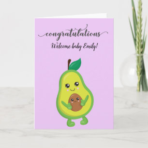 Congratulations New Baby Birth Shower Avocado Card