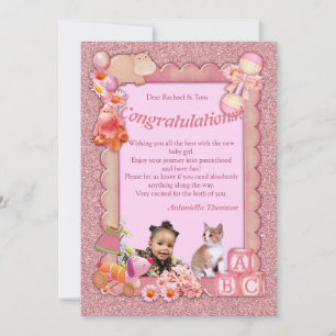 Congratulations New Baby Girl Card