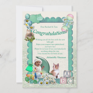 Congratulations New Baby Girl Card