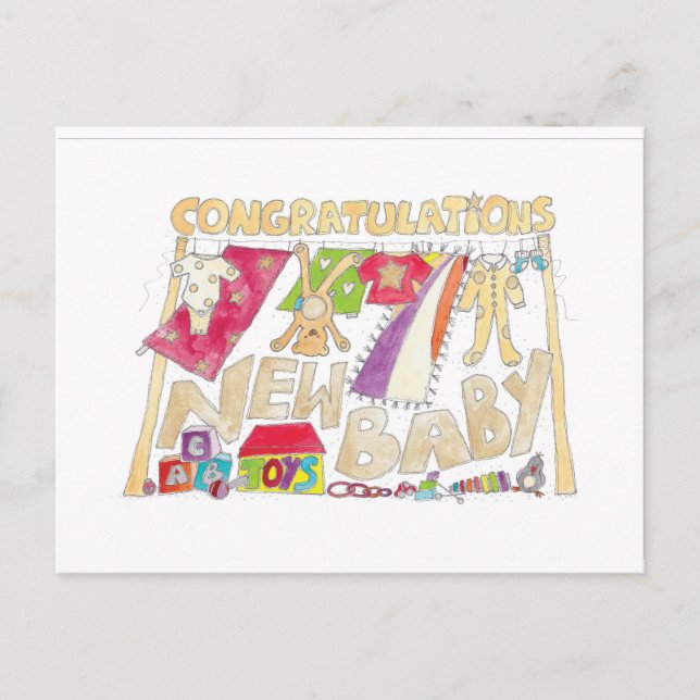 Congratulations - New Baby. Postcard (Front)