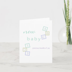 Congratulations New Baby Shower Card Baby