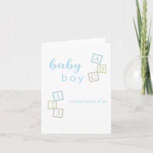 Congratulations New Baby Shower Card Baby Boy