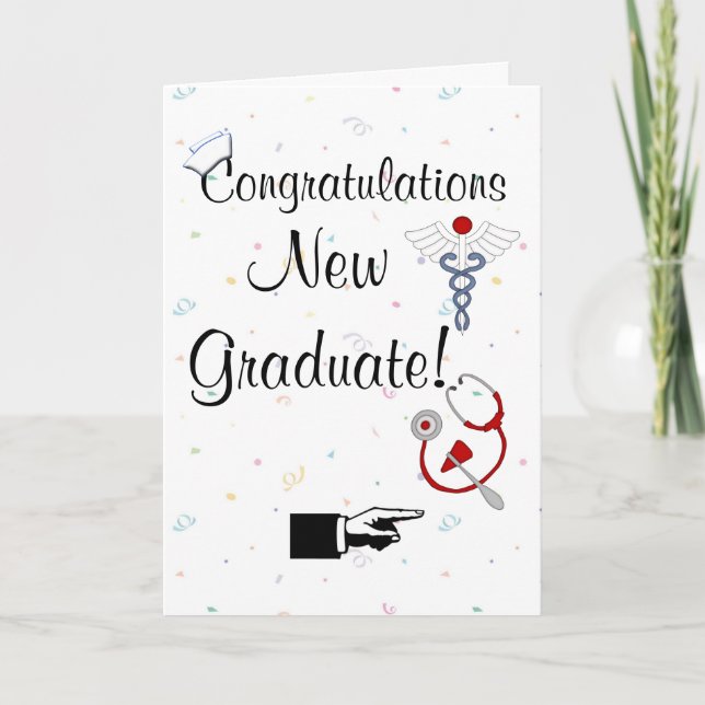 Congratulations New Graduate-Nurse Humour Card (Front)