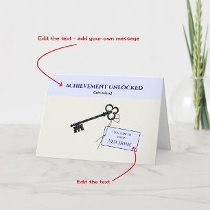 Congratulations New Home for Gamer editable Card