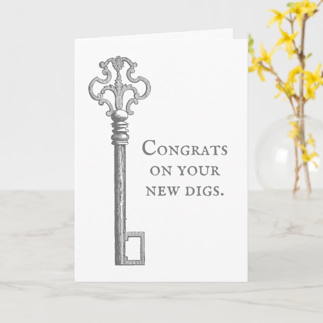 Congratulations New Home Funny Vintage Template (Yellow Flower)