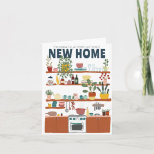 CONGRATULATIONS NEW HOME MOVING Cute Kitchen Card