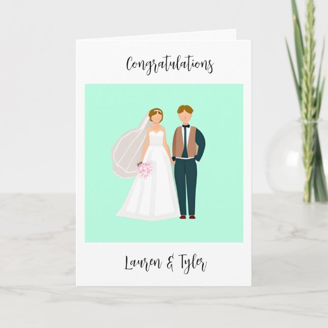 Congratulations New Marriage | Personalised Card (Front)