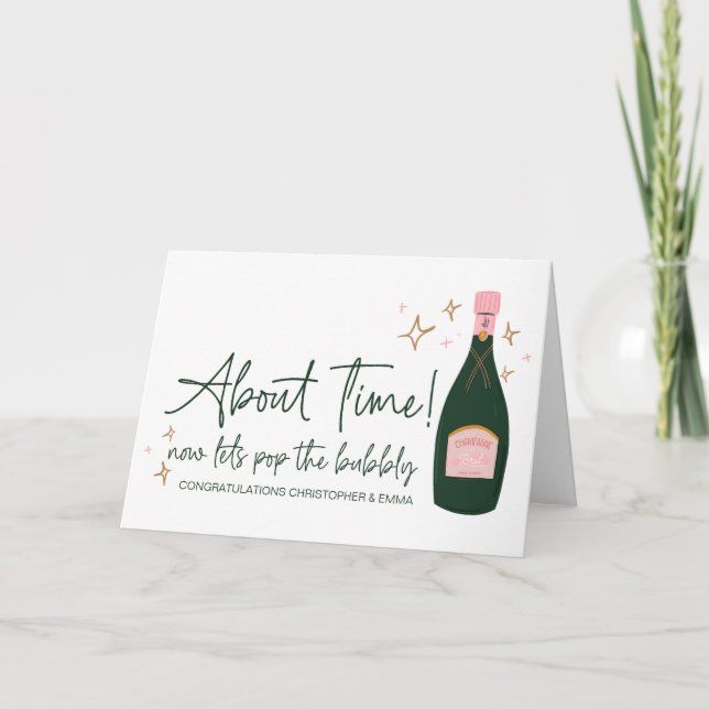 Congratulations New Mr & Mrs Engagement Wedding Card (Front)