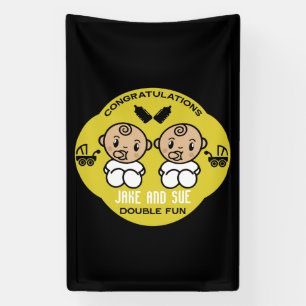 Congratulations New Parents Of Twins Banner