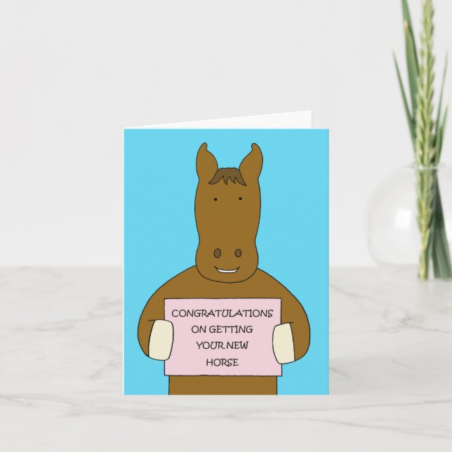 Congratulations New Pet Horse Card (Front)