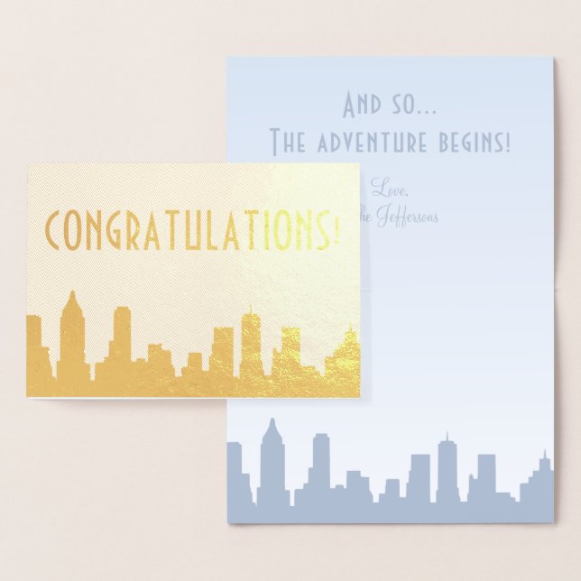 Congratulations New York Skyline Greeting Card (Display)