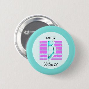Congratulations Note, Musical Performance 6 Cm Round Badge