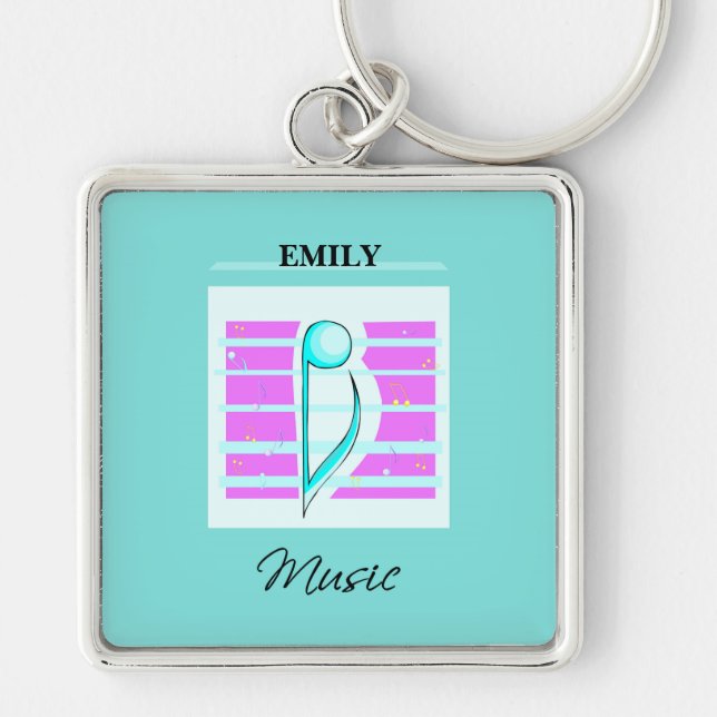 Congratulations Note, Musical Performance Key Ring (Front)