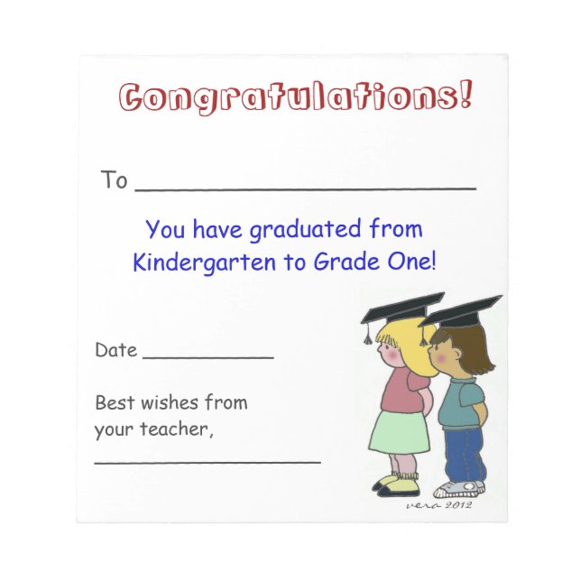 Congratulations! Notepad (Front)