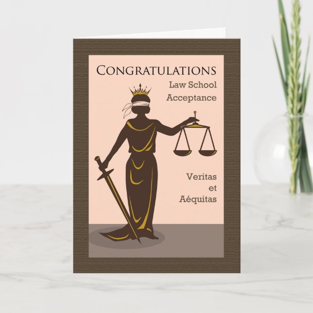 Congratulations on Acceptance to Law School Card (Front)