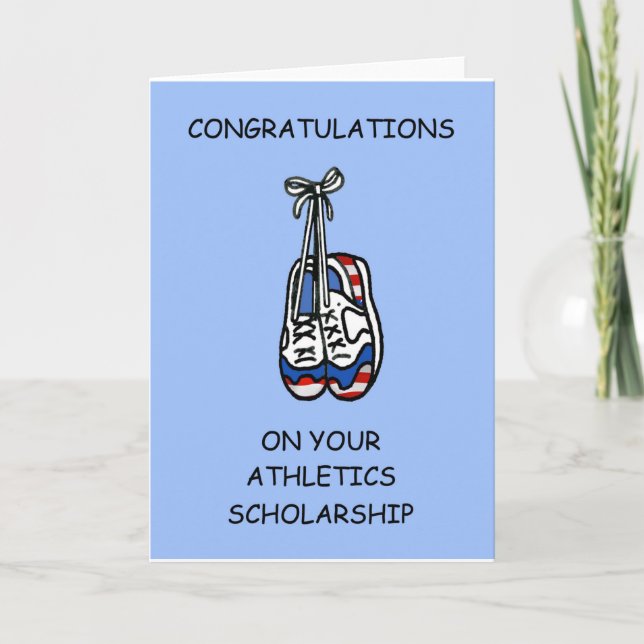 Congratulations on Athletics Scholarship Card (Front)