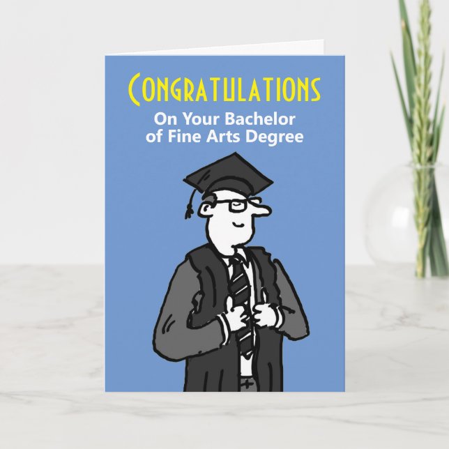 Congratulations on Bachelor of Fine Arts Degree Card (Front)