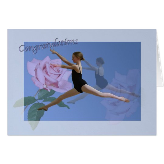 Congratulations on Ballet Dance Recital Card