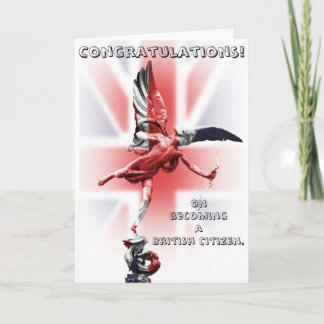 Congratulations on becoming a British Citizen! Card