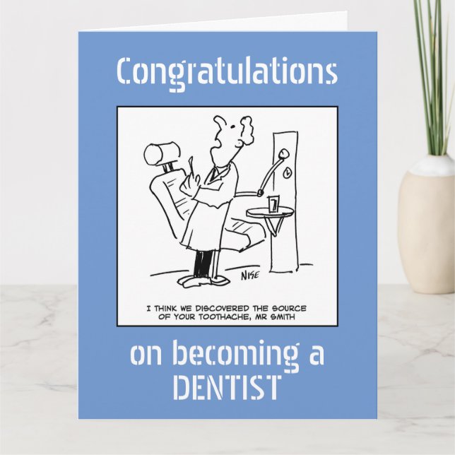 Congratulations on Becoming a Dentist Thank You Card (Front)