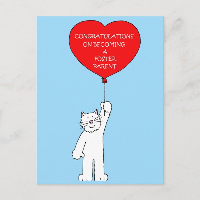 Congratulations on Becoming a Foster Parent. Postcard (Front)