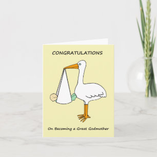 Congratulations on Becoming a Great Godmother Card