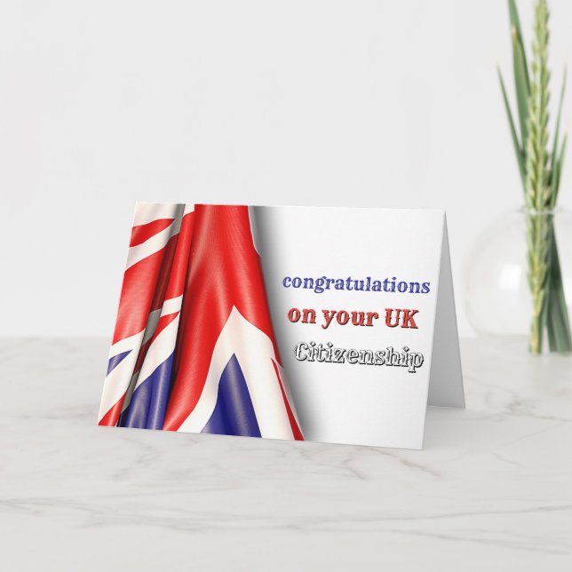Congratulations on Becoming a new UK Citizen Gift Card (Front)