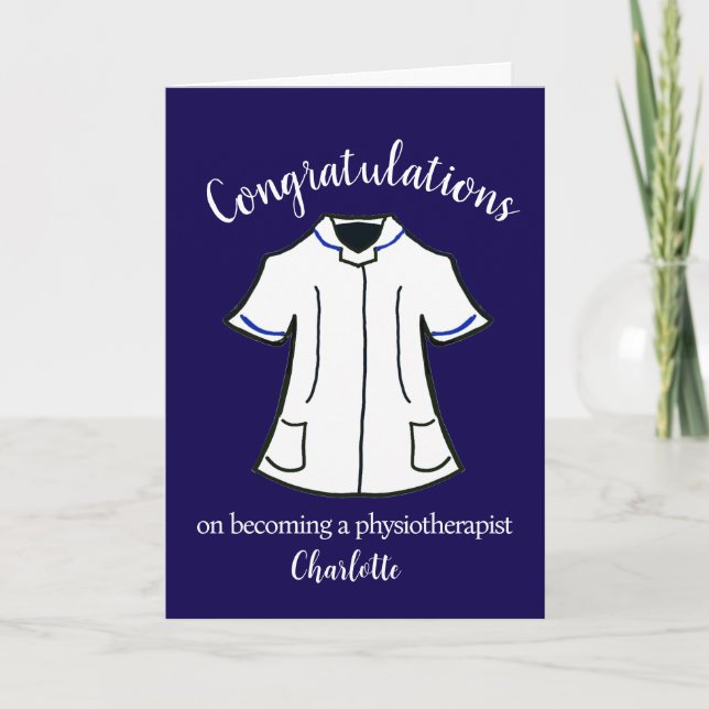 Congratulations on becoming a physiotherapist card (Front)