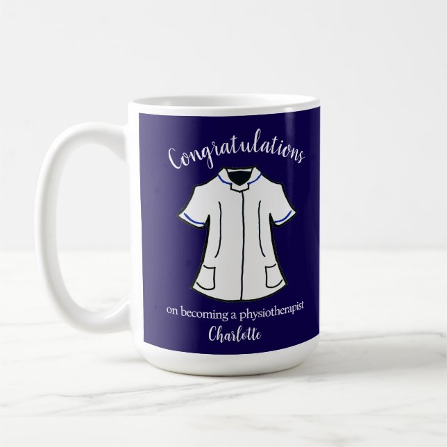 Congratulations on becoming a physiotherapist coffee mug (Left)