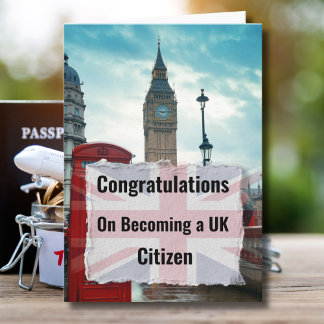 Congratulations On Becoming a UK Citizen England Card
