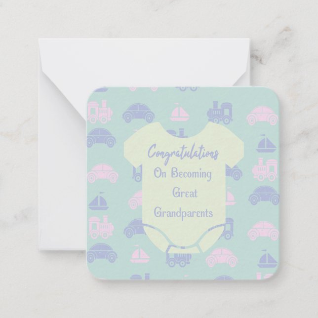 Congratulations on Becoming Grandparents  Card (Front)