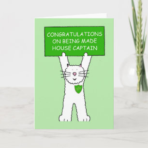 Congratulations on Becoming House Captain Card