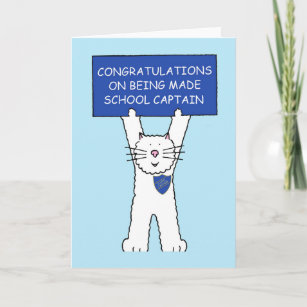 Congratulations on Becoming School Captain. Card