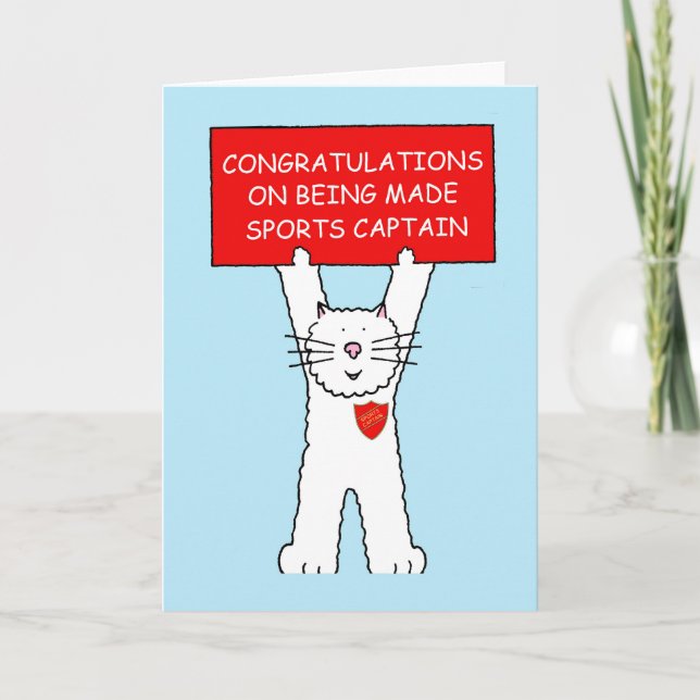 Congratulations on Becoming Sports Captain Card (Front)