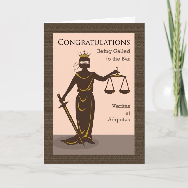 Congratulations on Being Called to the Bar Card (Front)
