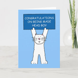Congratulations on Being Made Head Boy Card