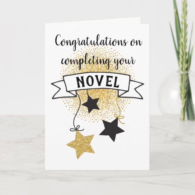 Congratulations on Completing Your Novel Card (Front)