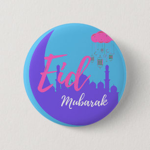 Congratulations on Eid Mubarak 6 Cm Round Badge