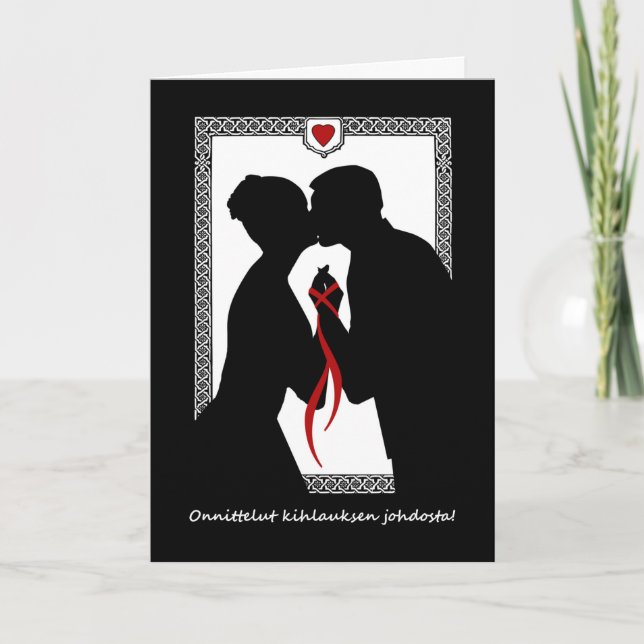 Congratulations on Engagement in Finnish Couple Card (Front)