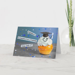 Congratulations on Graduating Cute Cupcake Holiday Card
