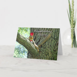 Congratulations on Graduation for Sister, Squirrel Card