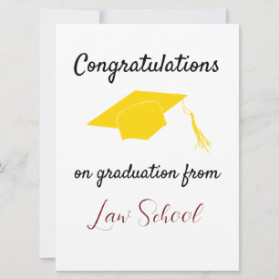 Congratulations on graduation from Law School Card