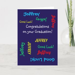Congratulations on Graduation, Greeting Card Blue
