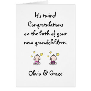 Congratulations On Grandchildren, Twin Girls