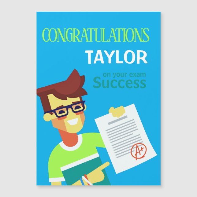 Congratulations on His Exam Success – Customizable (Front)
