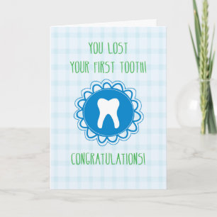 Congratulations on Losing First Tooth, Blue! Card