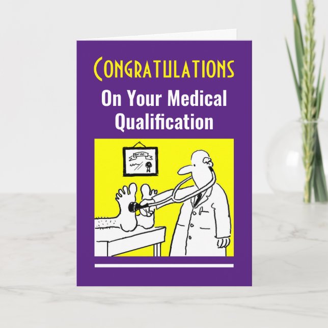 Congratulations on Medical Qualification Card (Front)