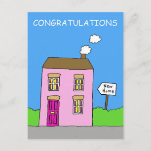 Congratulations on Moving in Together New Home Postcard