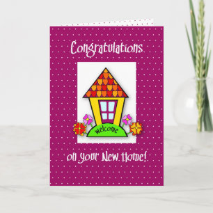 Congratulations on New Home, Purple, House Card